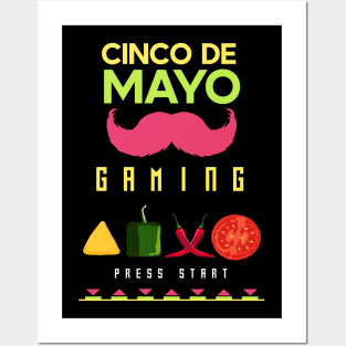 Cinco de mayo gaming fiesta Posters and Art